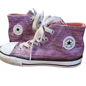 Marled Purple Converse Chucks Girl size 9